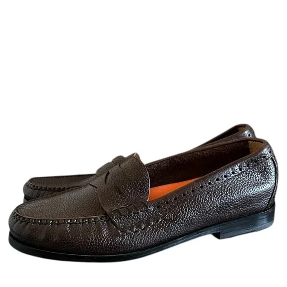 Cole Haan Men's NEW Grand O's Maine Pinch Pebbled Leather Loafers Size 9