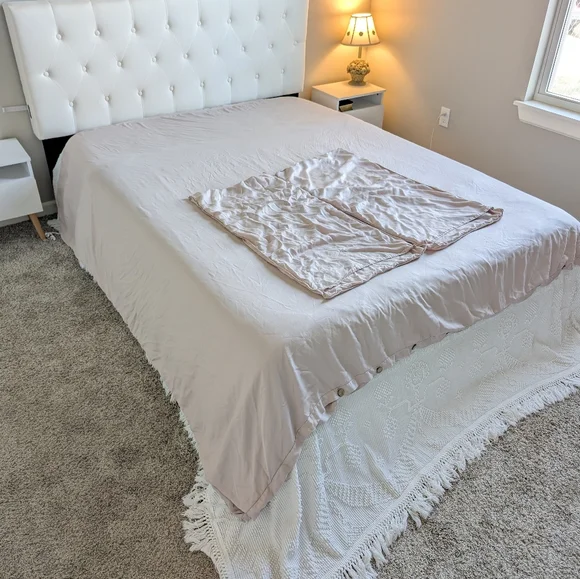 Bamtek King Size Duvet Cover Pink Blush Beige 100% Bamboo Viscose Ultra Cool