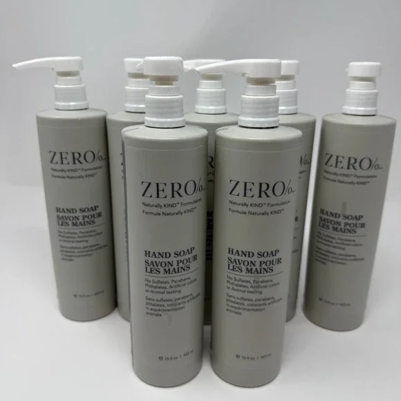 NEW | 7 Pack‎ | Zero% by Gilchrist & Soames Hand Soap 15 fl oz | Naturally Kind