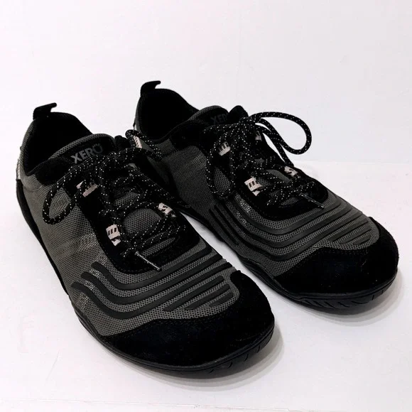 Xero 360 Training Shoes Black Gray Barefoot Minimalist Womens 10.5