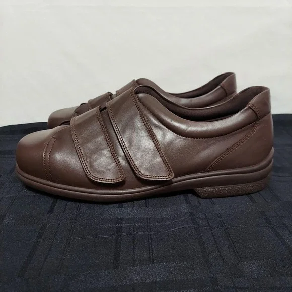 Cosyfeet Men's Bart Shoes Wide Fit 3H Brown Leather Shoes Size 12.5