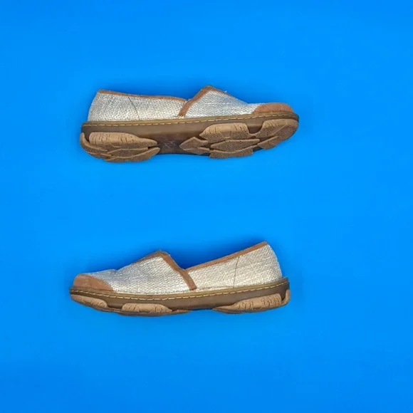 Tony Lama Tan and‎ Cream Slip-On Loafers