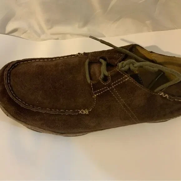 OluKai Suede Men's Ohana Lace-Up Moccassins size 10.5