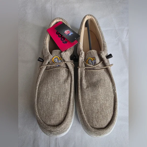 FOCO Men's NFL Team Logo Lightweight Loafers Los Angeles Rams Size XL 13/14 NWT