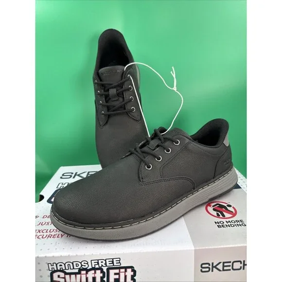 Skechers Hands Free Swift Fit Men’s 8.5 Black Waterproof Casual Lace Sneakers