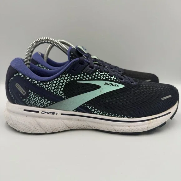 Brooks Ghost 14 Purple White Running Shoes Sneakers Women's Size 9 D 1203561D446