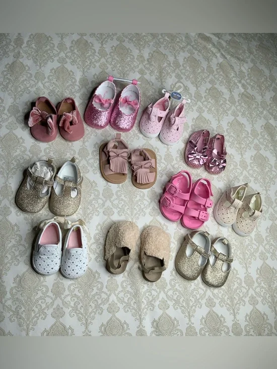 Baby Girl Shoe Bundle 11 Pairs Sizes 0–12 Months