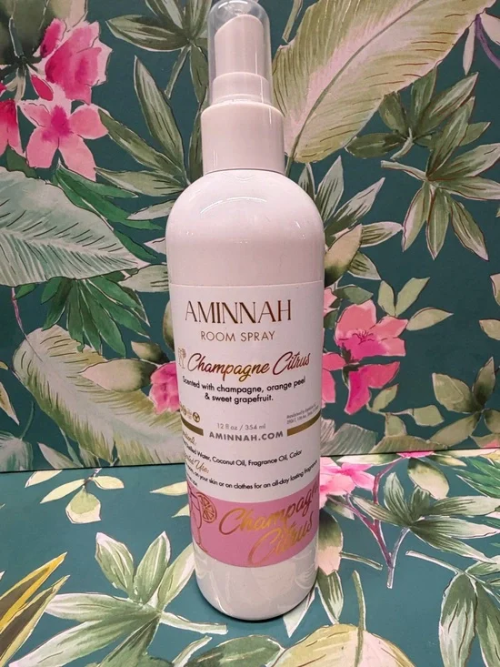 Aminnah Champagne Citrus Room Spray 12 oz Alcohol-Free NWT