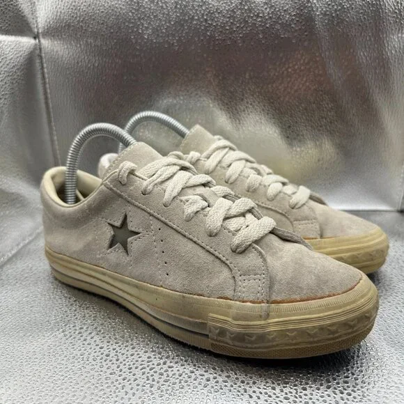 Size 5 Converse One Star Pro Low Top Made in USA Beige‎ Suede Womens Shoes