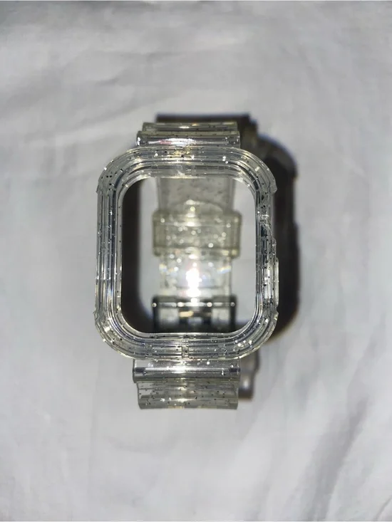 Clear Glitter Replacement Smartwatch Case and Band - Transparent Sparkle