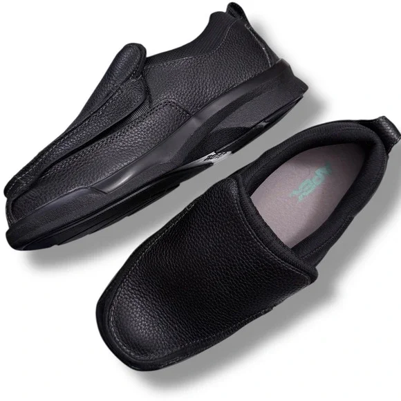 Apex Men's B5000M Biomechanical Classic Moc Dress Walking Shoes Black Sz 9 Wide