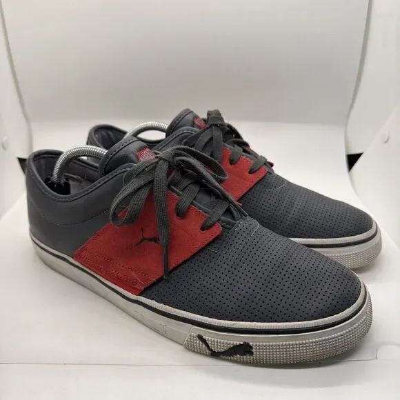 Puma El Ace 2 Men's Size 11 Sneakers Perforated Gray Red