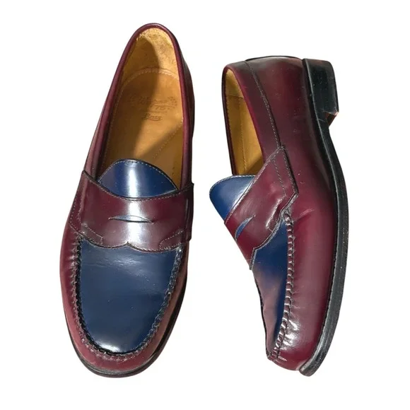 G.H. Bass WEEJUNS Limited 75th Anniversary KNOX two tone loafers sz 10.5D
