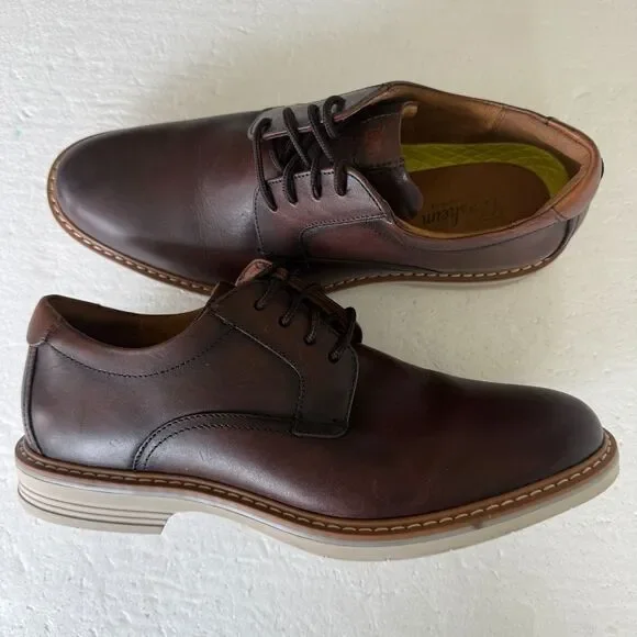 Florsheim Norwalk Plain Toe Oxford Brown Cognac Leather Men's Oxford Size 8.5M