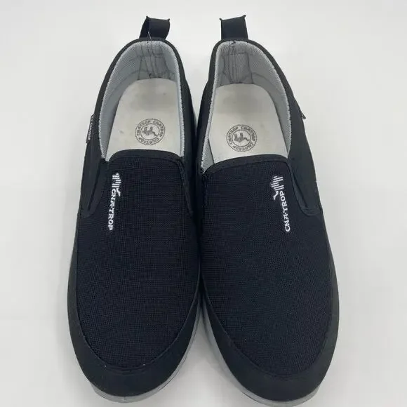 CNA TROP Breathable Orthopedic Travel Plimsolls Shoe Mens Size 8 Black Loafer