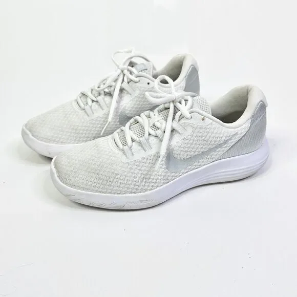 Nike LunarConverge Sneaker Women 9 White Trainers Shoes Running Athleisure