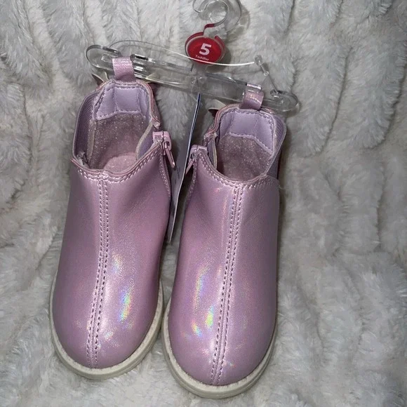 Carter's Boots Toddler Size 5 Pink Booties EliaToddler Kids NEW‎ Irredescent