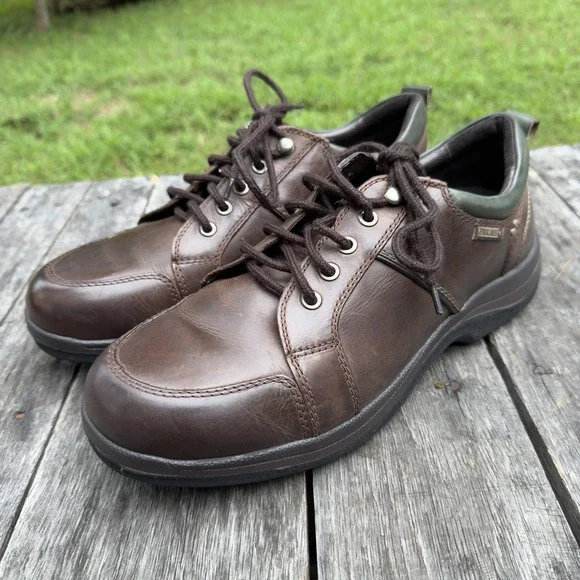 Pikolinos Men's 43 US‎ 9.5-10 Brown Leather Oxford Comfort Walking Shoes Spain