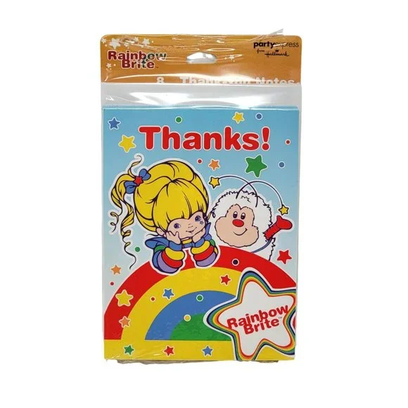 Hallmark Party Express Rainbow Brite Thank You Cards