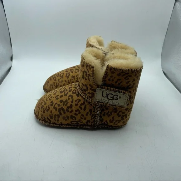UGG Erin Leopard Print Baby infant Booties size M