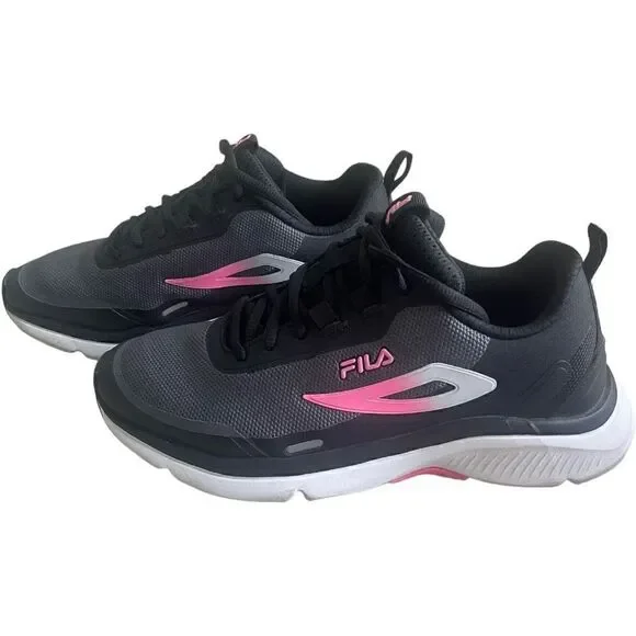 Fila Memory Trexler soft mesh running Athletic Shoe Size 8.5 Black and Pink