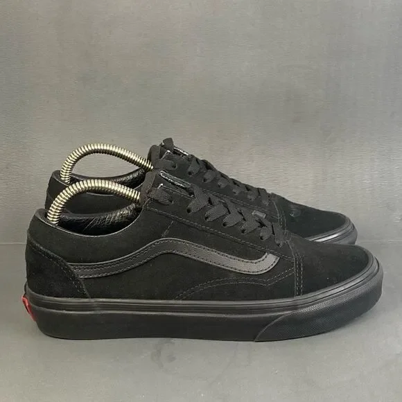 VANS Old Skool sneaker Shoes triple black suede womens size  7.5