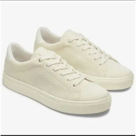 Greats Knit lace up Shoes 9.5 Cream color BoxQ