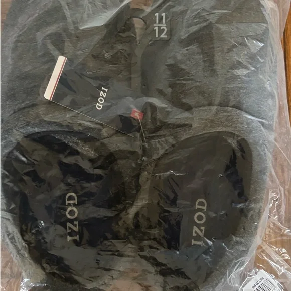 IZOD Men's‎ Gray Slippers NEW Sz 11/12