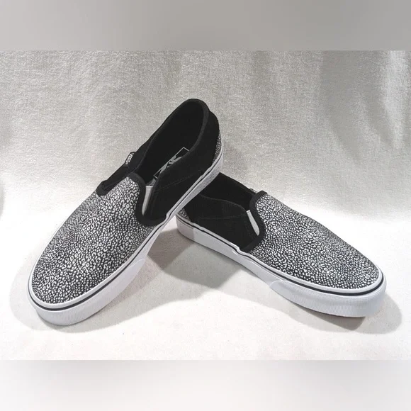 Vans Asher Spots Black Slip On Women's Skate Shoes - Excellent Condition