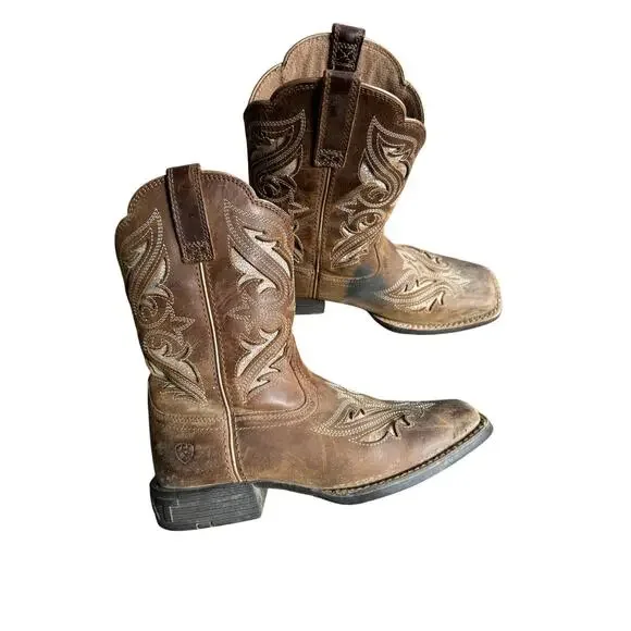 Ariat Round Up Bliss Western Boot Girls Size 3