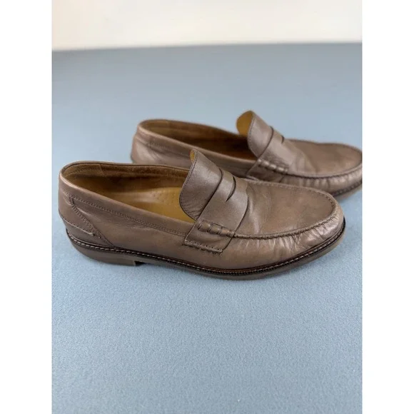 Cole Haan Pinch Prep Penny Loafers Mens 12 Taupe Brown Leather Slip On C39126