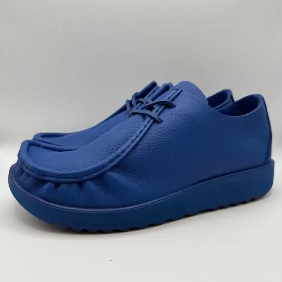 ECCO.KOLLECTIVE MEN'S 9 JOKE LEATHER LACE SHOE MADE IN PORTUGAL BLUE 39059491428