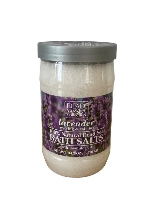 Lavender Dead Sea Bath Salts Reviving Calming 100% Natural Lavender Oil 34.2 Oz