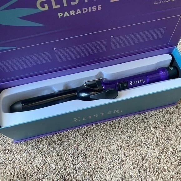 NWT Glister - Paradise 32mm Max Volume Clip Curler - Ultraviolet