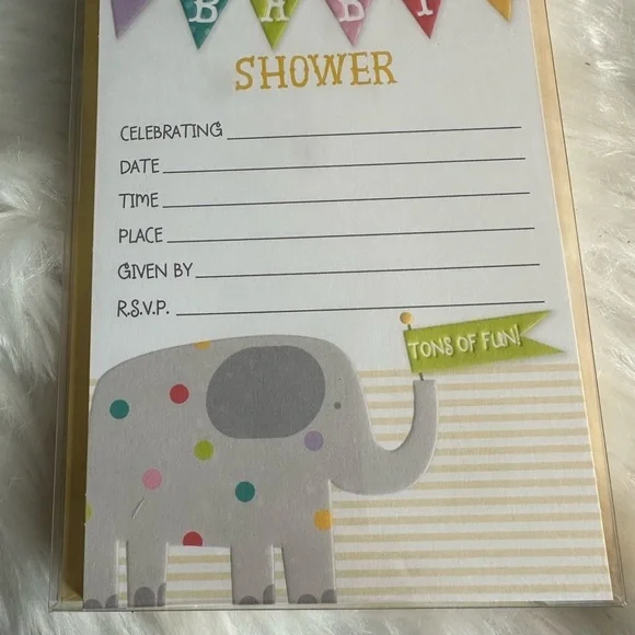 🩵5/$8 Colorful Baby Shower Invitation Cards