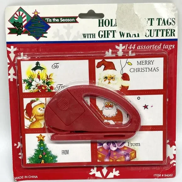Holiday Gift Tags and Gift Wrap‎ Cutter Brand NEW Pack of 144 Vintage