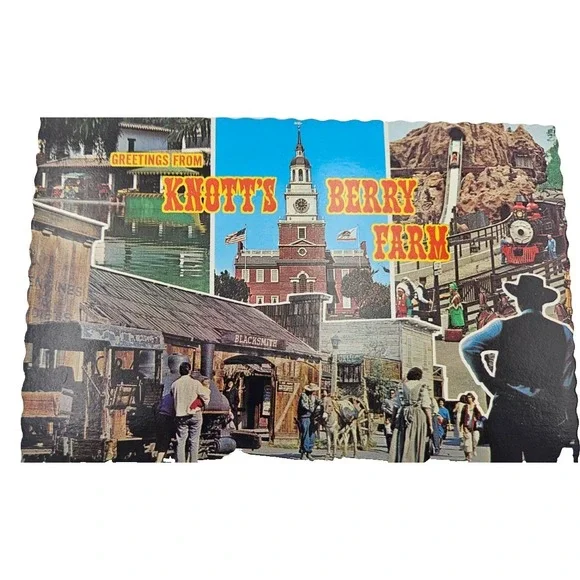 Knott's Berry Farm Postcard Vintage California Travel Souvenir Western Theme