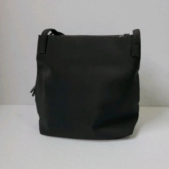 Hobo International Vintage Black Multi-Compartment Nylon Organizer Tote Bag Y2K