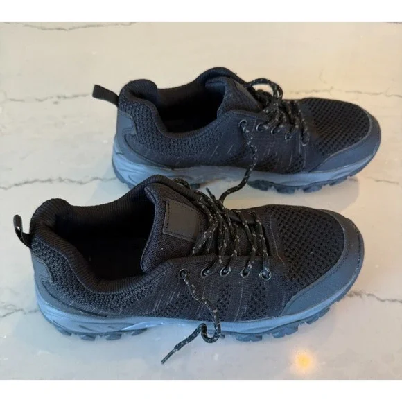 Size 9 Jabasic Womens Black Breathable Mesh Hiking Trail Outdoors Shoes