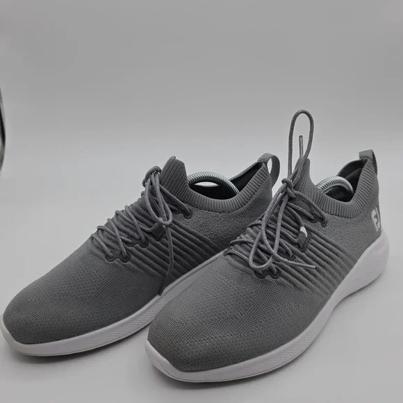 FootJoy Flex Golf Shoes Womens 8.5 Grey Excellent Spikeless Knit 95359