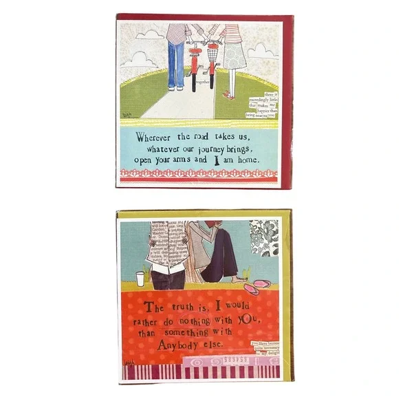 2 Curly Girl Design Greeting‎ Cards Love Romance Friendship Soulmate  Valentines