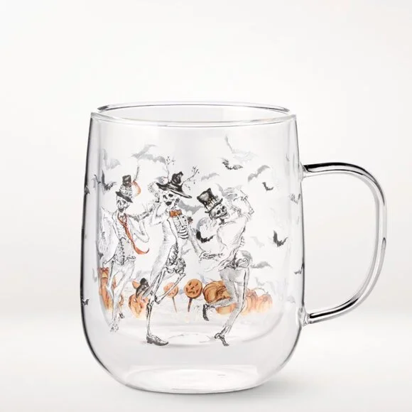 Williams Sonoma Haunted Hosts Double-Wall Mugs Set of 2