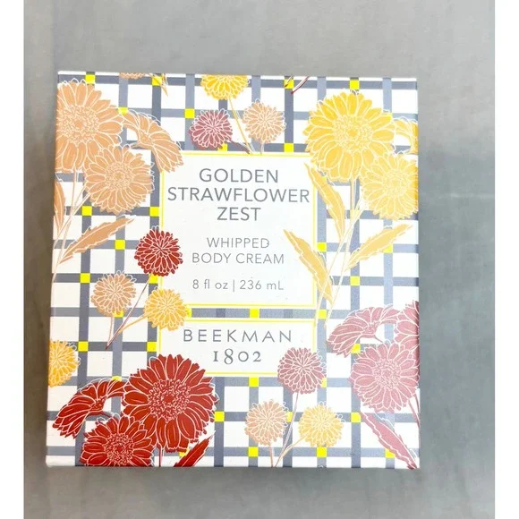 Beekman 1802 Golden Strawflower Zest Whipped Body Cream 8 oz Goat Milk New