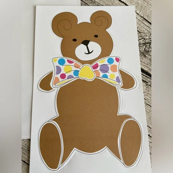 NEW. 🧸 Box of 20 invitations + 20 envelopes. Printable teddy bear cut off