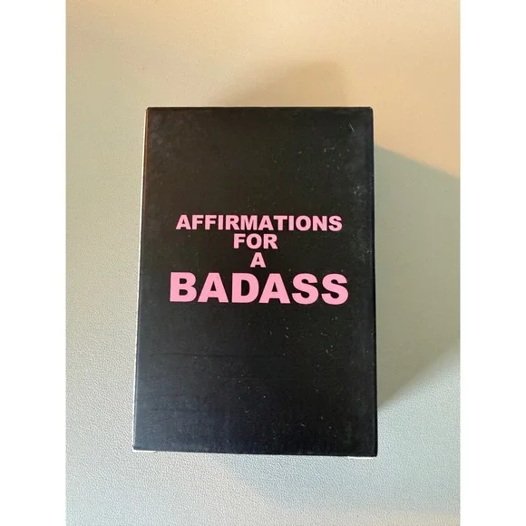 Affirmations for Daily Motivational Sweary Card Deck with Gold Foil