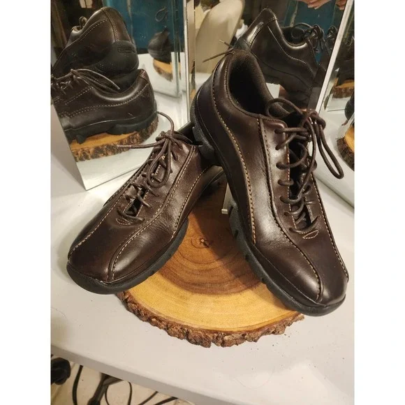 Rockford Shoes Mens 8 M Brown Leather Lace‎ Up Sneaker