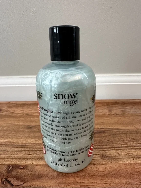 Philosophy Snow Angel Christmas Holiday‎ 8 oz Shampoo/Shower Gel/Bubble Bath