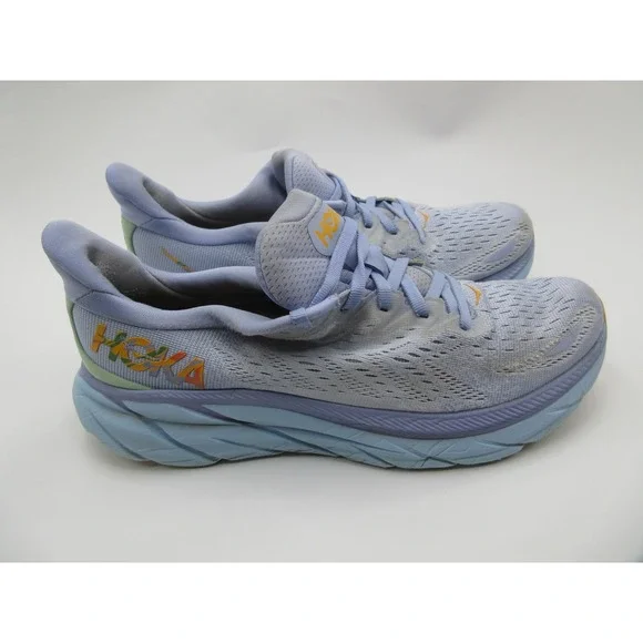 Hoka One Shoes Womens Size 8.5 Purple Clifton 8 Running Sneakers‎ 1119394 BLSG