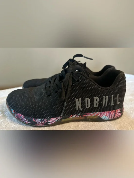 🖤🌺 NOBULL Black Floral Trainers | Women’s Size 6.5 | Cross Training Shoes