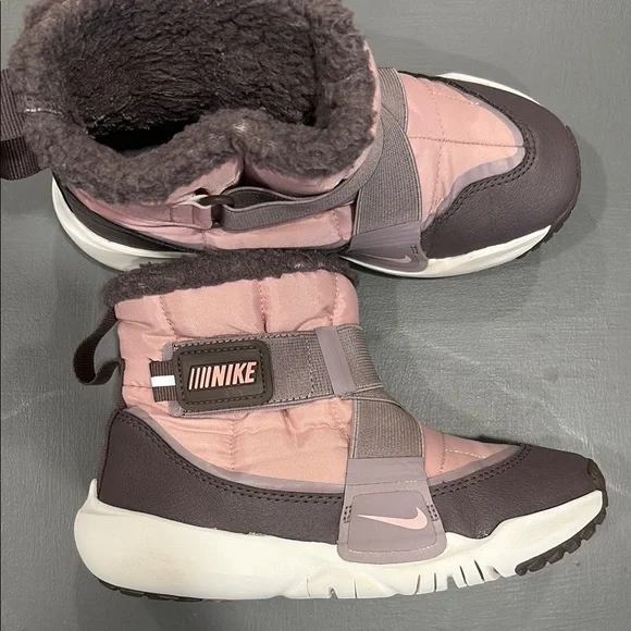 Nike Flex Advance Winter Boots Girls Pink Grey